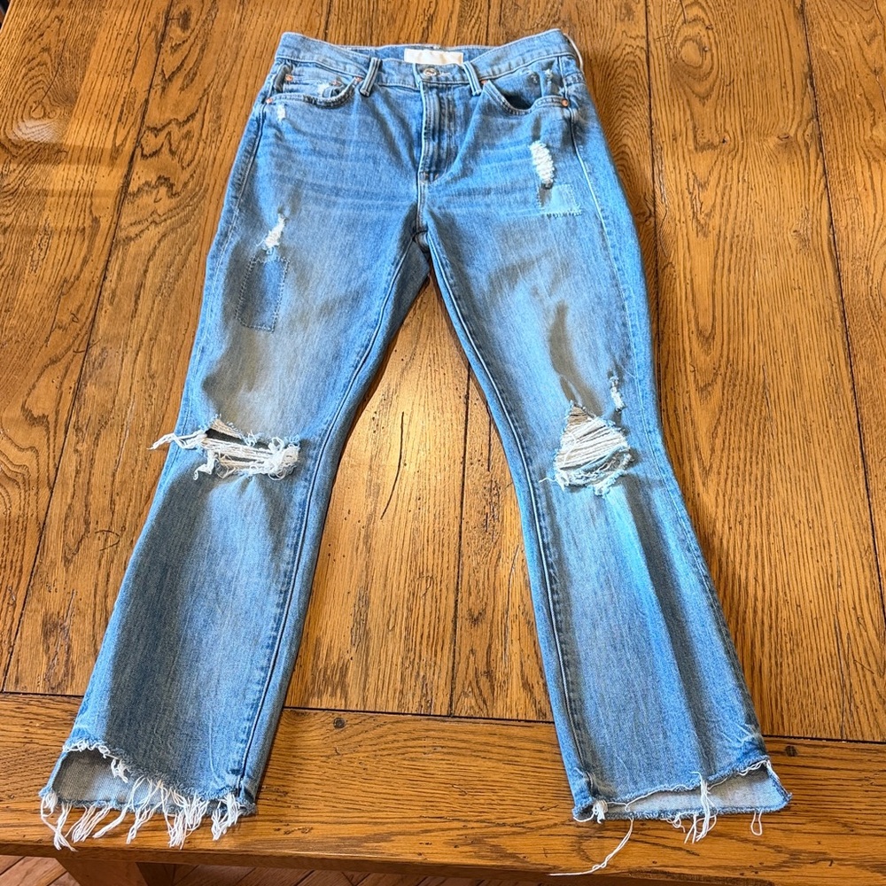 MOTHER the insider crop step fray size 25